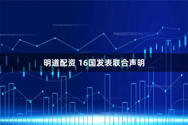 明道配资 16国发表联合声明